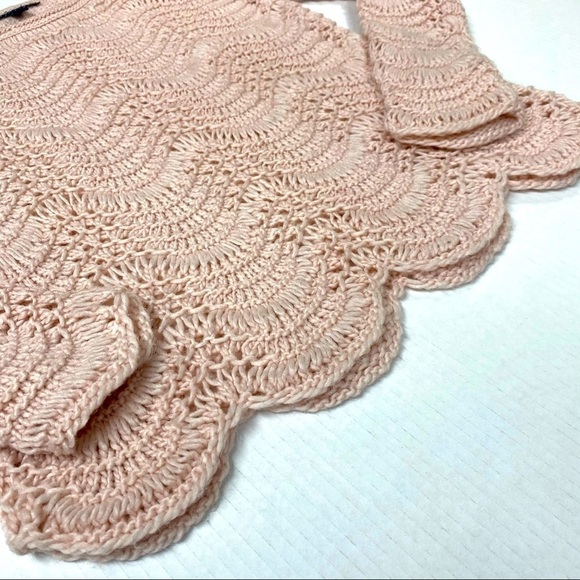 HP 🎀 American Eagle Pink Scalloped Knit Sweater - Picture 7 of 14